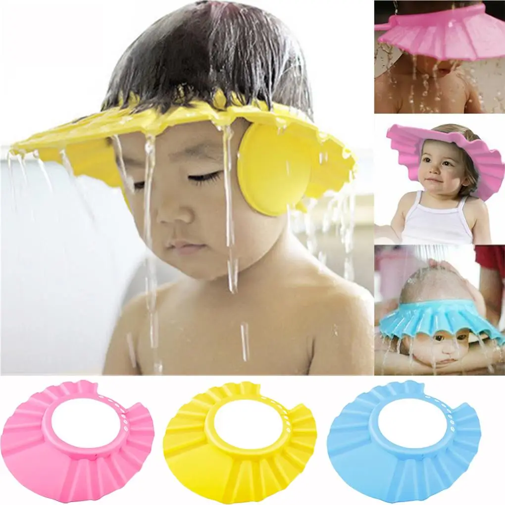 Baby Shampoo Bathing Caps Hat Headgear Water-proof Hair Wash Head Cover