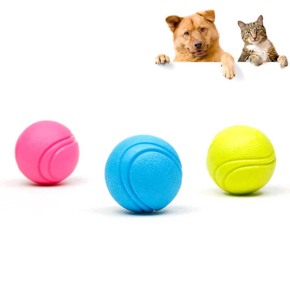 

Dog Chew Balls Pet Tennis Sound Knot Toys Dental Health Small Medium Dogs Obedience Training Biting Premium Round Sweet