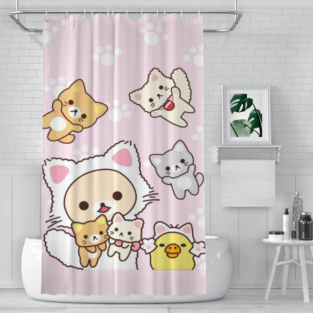 

Современные тканевые занавески для ванной комнаты RilakkumaUnique с художественным принтом