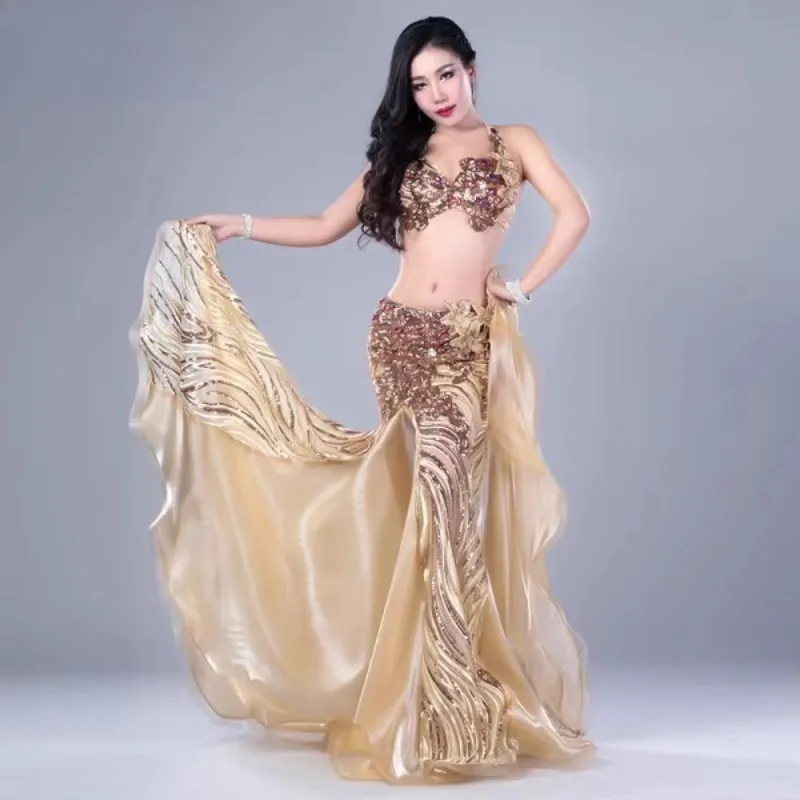 Customized Belly Dance Performance Costume Eastern Women's Performance Skirt Set Belly Dancing Bra 2Pcs