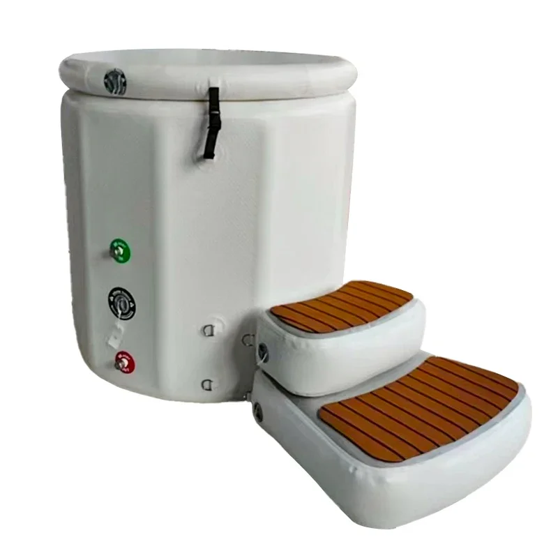 

NEW Recovery Lightweight Inflatable floating pod hot tub sauna Ice cold Bath pool ice plunge Inflatable cold tub with Ladder
