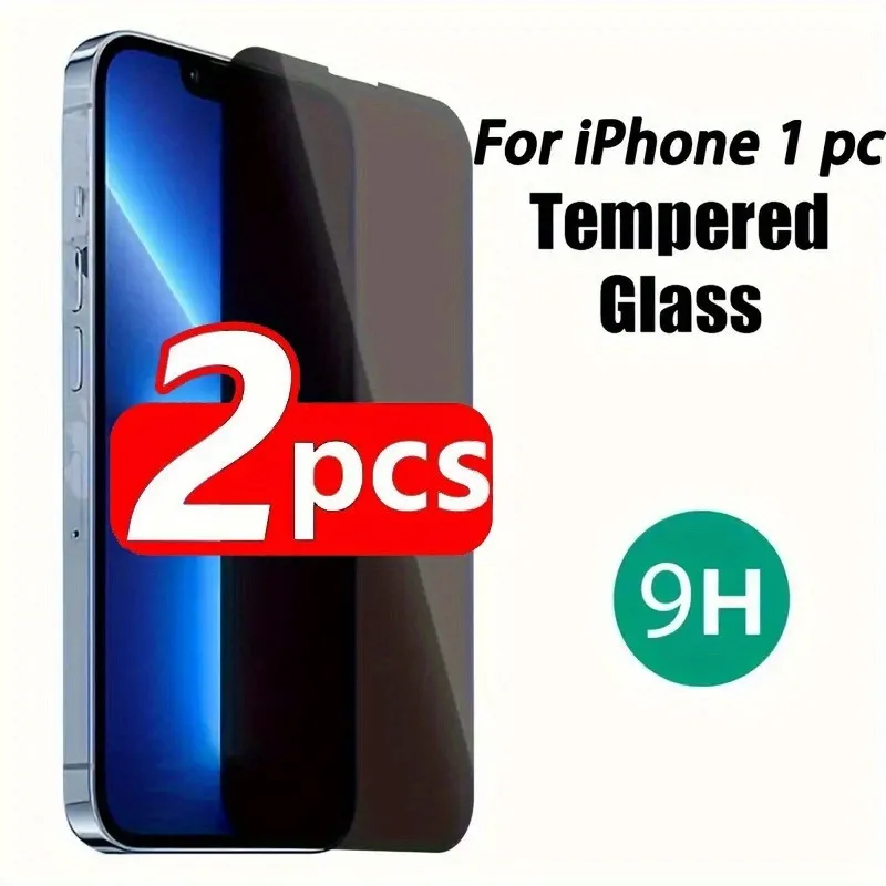 2 قطعة زجاج مقسى مضاد للزقزقة لهاتف آيفون 17 16 برو ماكس 16e XR XS واقي للشاشة آيفون 15 14 برو ماكس 13 12 زجاج صغير 11