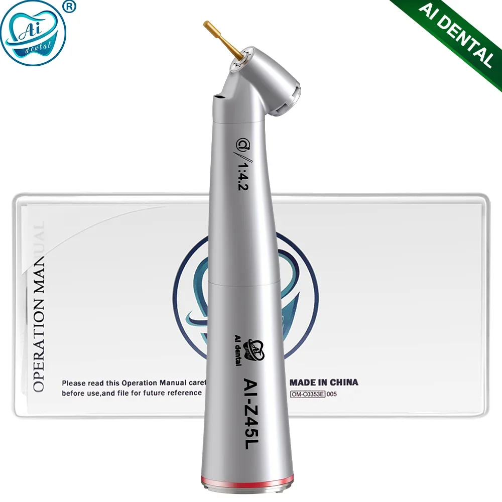 

Dental Handpiece 1:4.2 Contra Angle 45 Degree High Speed Optical Surgery Electric Hand Piece For E-type Micromotor Z45L