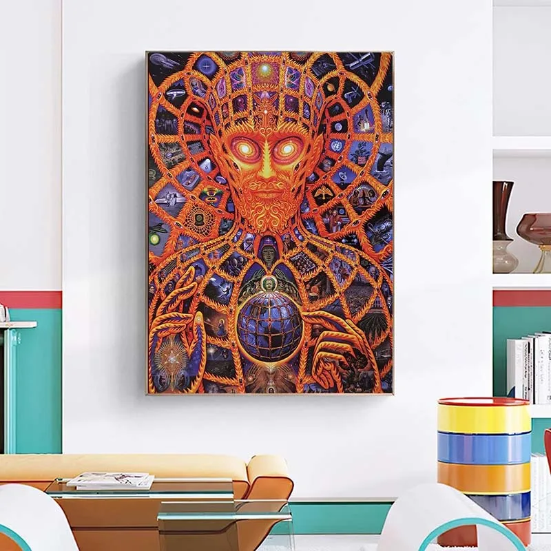 Abstract Alex Grey Trippy Psychedelic Posters and Prints Canvas Painting Wall Art Picture for Living Room Home Decor Cuadros