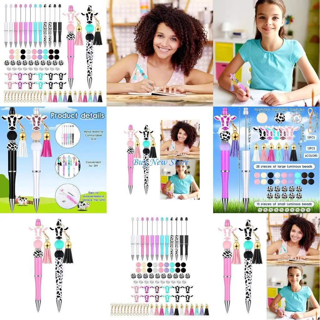 

20CE 86Pcs DIY Bead Ballpoint Pen Set, for Kid Adult Christmas Gift