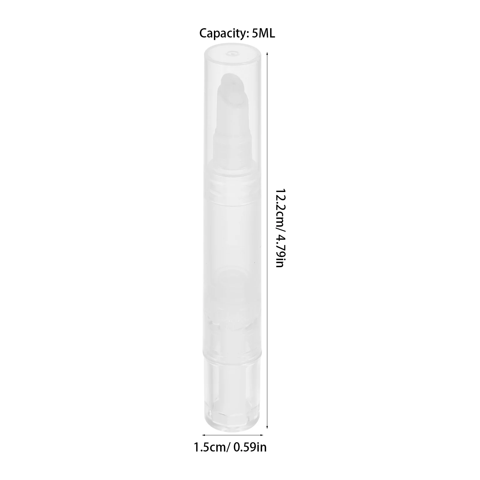 หลอดลิปกลอสเปล่าแบบเติมได้ 3 ชิ้น หลอดน้ำมันบำรุงเล็บ ที่ทาบำรุงหนังกำพร้า อุปกรณ์แต่งหน้าพกพา