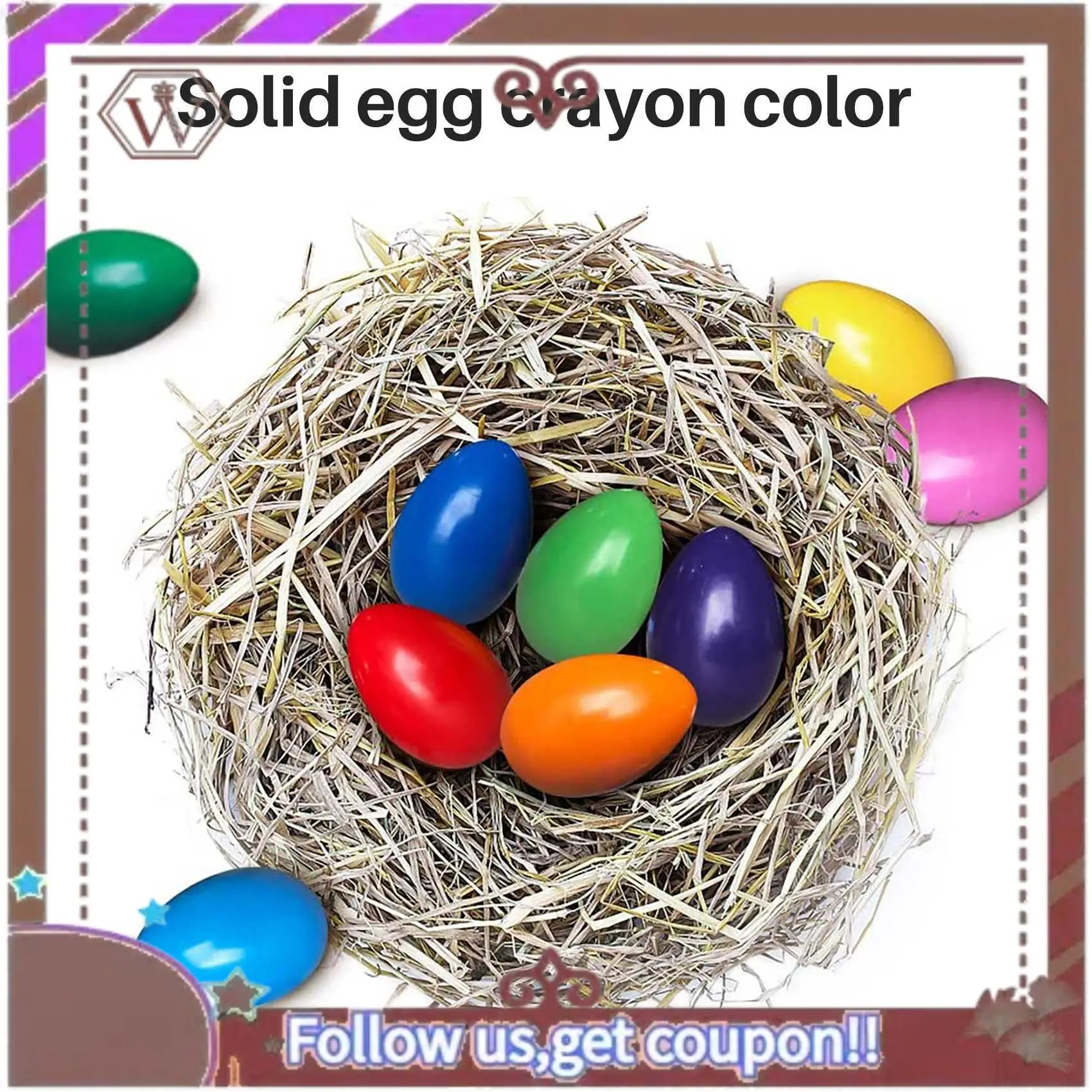 ABBG-Crayones para niños pequeños, crayones con agarre de palma para niños, crayones de 9 colores, crayones de pintura no tóxicos, palos lavables para huevos, juguete apilable