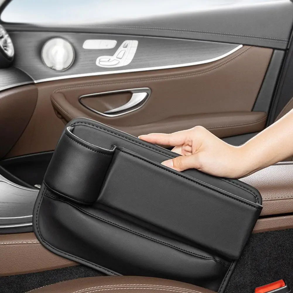 Universal Faux Leather Car Seat Gap Filler Front Seat Gap Organizer Adjustable Storage Seat Gap Filler Auto Accessories