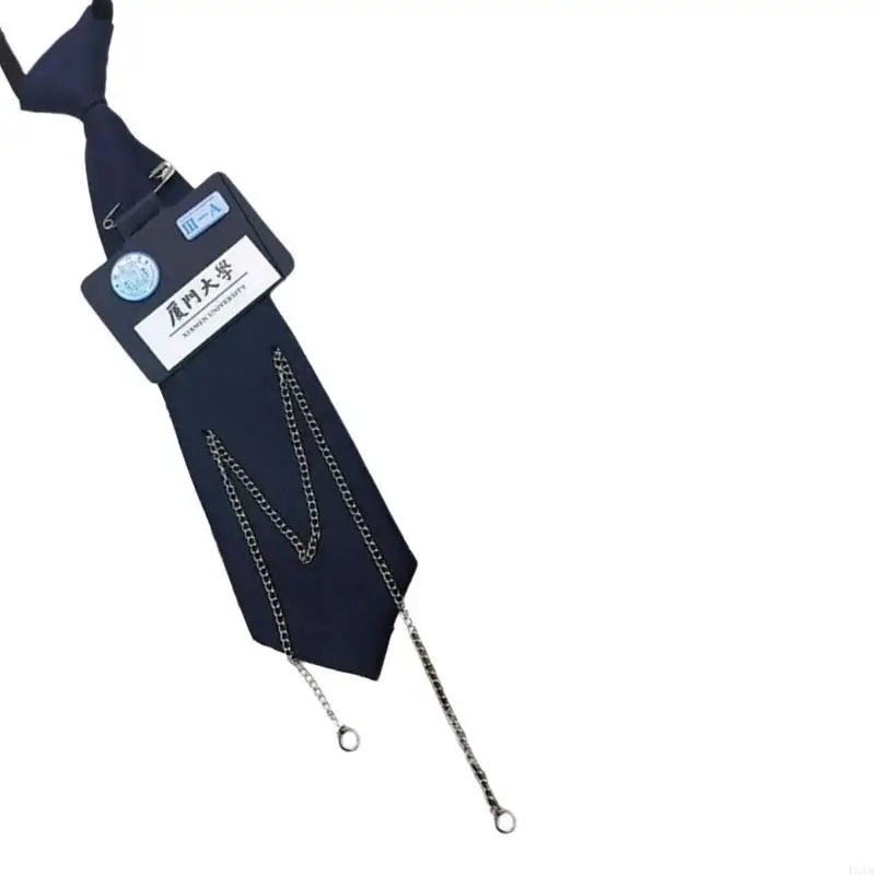 ربطة عنق L5YA احترافية بسلسلة معدنية مربوطة مسبقًا للنساء والفتيات مناسبة لمؤتمرات العمل والمكاتب