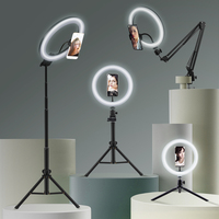 Youtube Shooting Vlog Selfie Circular Photo Ring Light Led Photographic Video Camera Lamp Studio Lighting Phone Holder