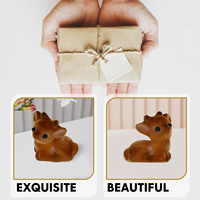 Resin Deer Ornaments Cute Desktop Decorations Cake Animal Figurine Office Home Vintage Fawn Room