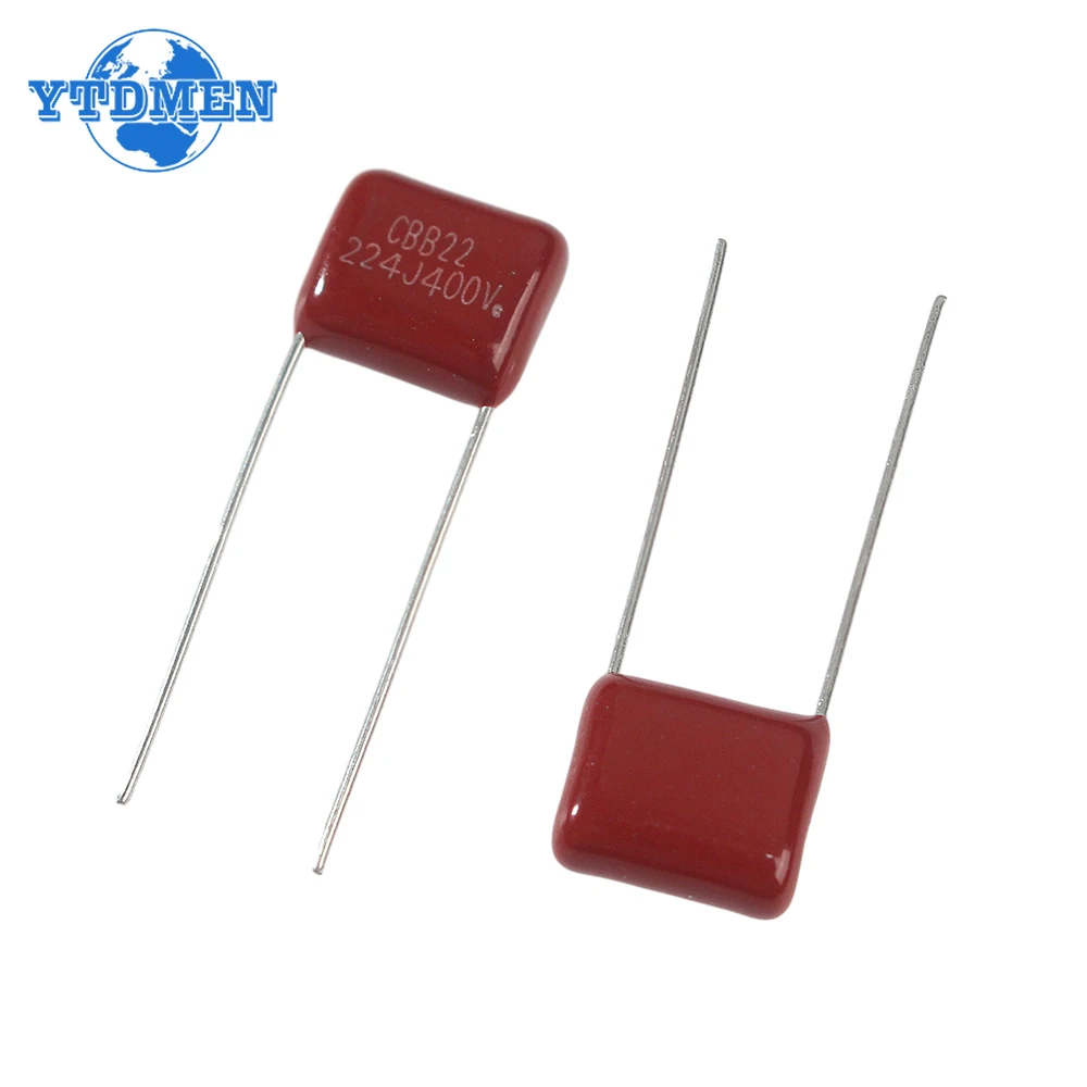 40PCS CBB Capacitors 400V Polypropylene Film Capacitor 104J 334J 474J 104J P10mm P15mm 0.22uF 0.1uF 0.33uF 0.47uf