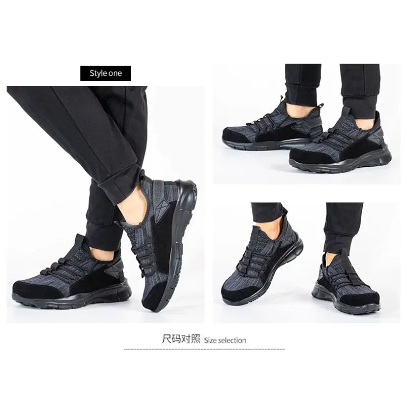 Lembut dan Nyaman Anti Smashing dan Anti Piercing Steel Toe Protection Sepatu Kerja yang Aman dan Modis