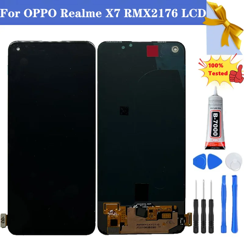 display-lcd-oled-da-643-pollici-per-oppo-realme-x7-display-lcd-touch-sensor-digitizer-assembly-parti-di-riparazione-di-ricambio