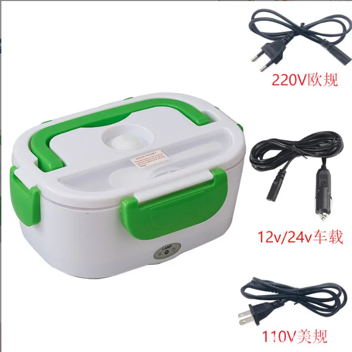 2023 New Cross border Household Car Two in one Plug in Portable Handbag with Rice Cooking Double layer Heat insulated Lunch Box