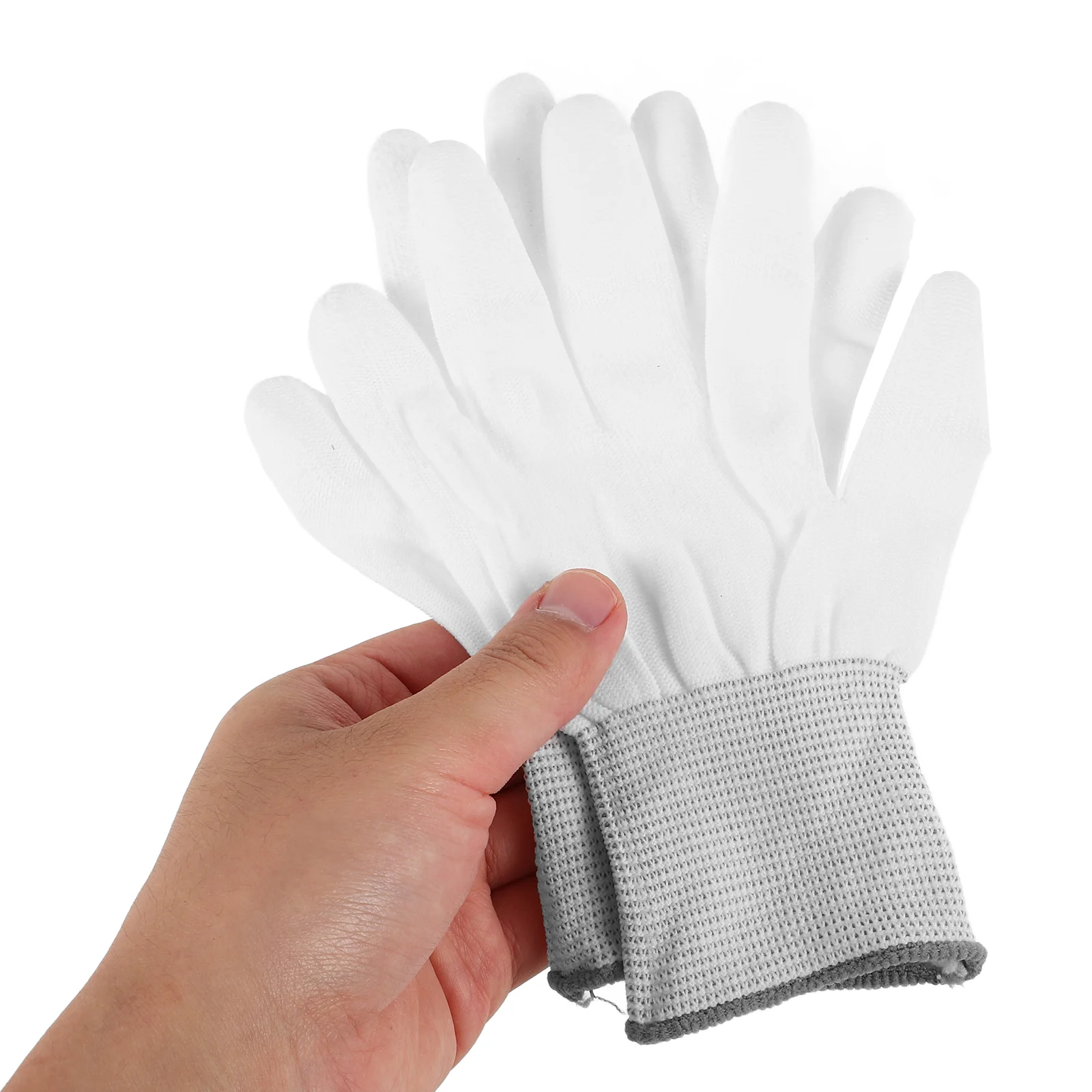 12 пар антистатических перчаток для сгребания в саду, черная ручка из искусственной кожи, контроллер движения, стеганое тонкое хлопковое дело