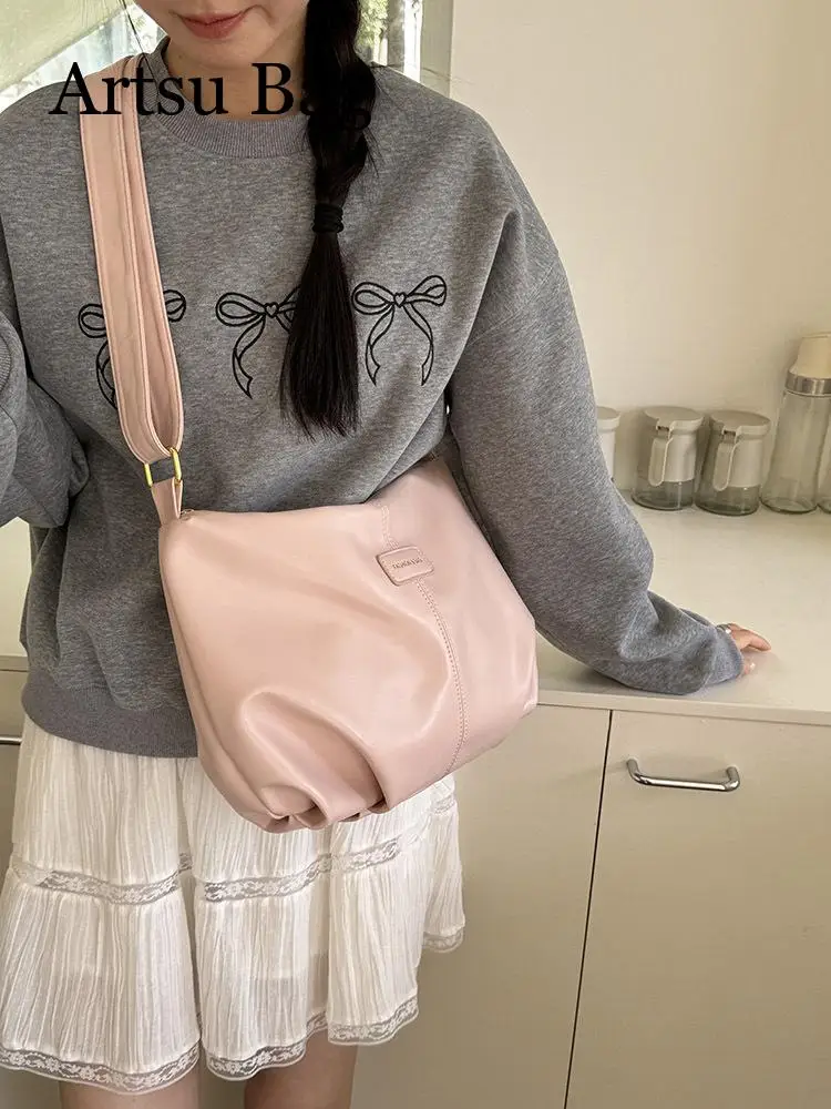 Student Leisure Tote Bag Women's Handbag 2024 New Trendy Korean Versatile Large Capacity Shoulder Crossbody Bag