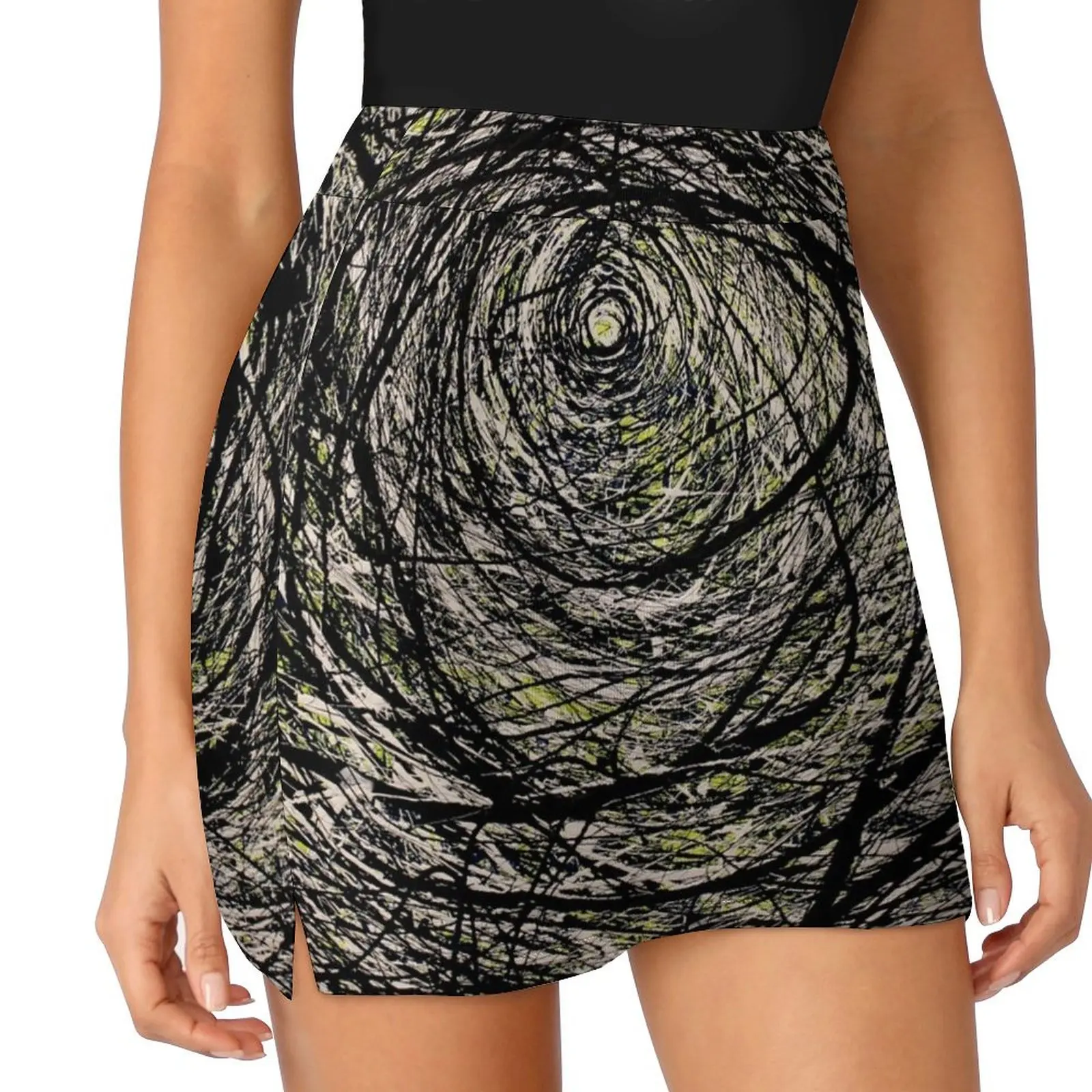 Original Spiral Abstract Jackson Pollock Style Artwork Mini Skirt skirts for womans women's skirt 2025 trend women clothes