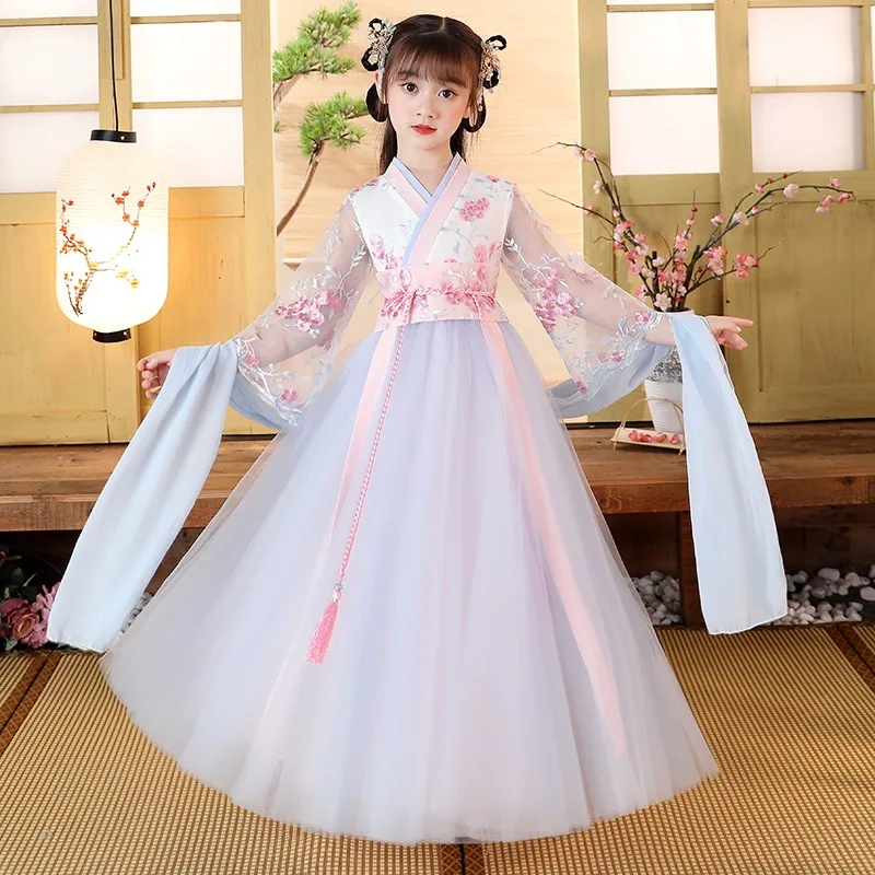 

Flower Girls Dresses Girls Chinese Cheongsam Baby Elegant Clothes Kids Hanfu for Girls Traditional Chinese Children's Tang Suit