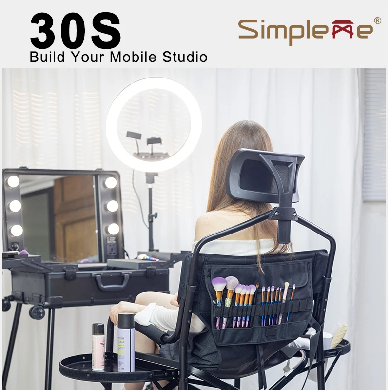 Simpleme Adjustable Lightwehti 4.5kgs Makeup Artist Chair