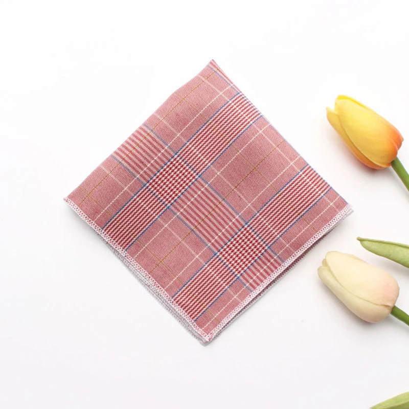 Men's Business Plaid Pocket Square Formal Suit Chest Towel Gentlemen Handkerchief