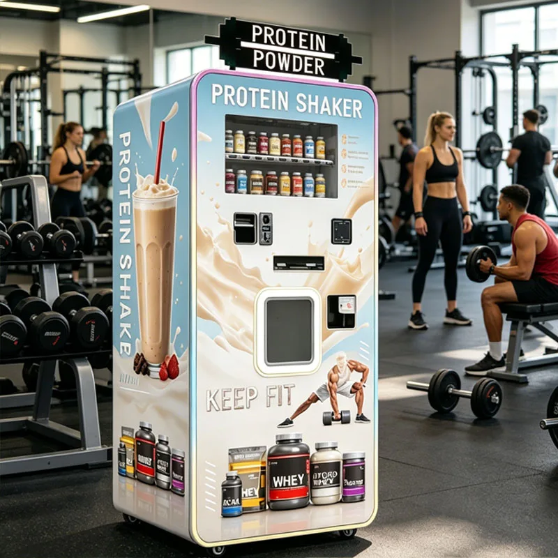 Smart Protein Shake Machine Automatic Beverage Vending System for Fitness Center Sports Club Customization