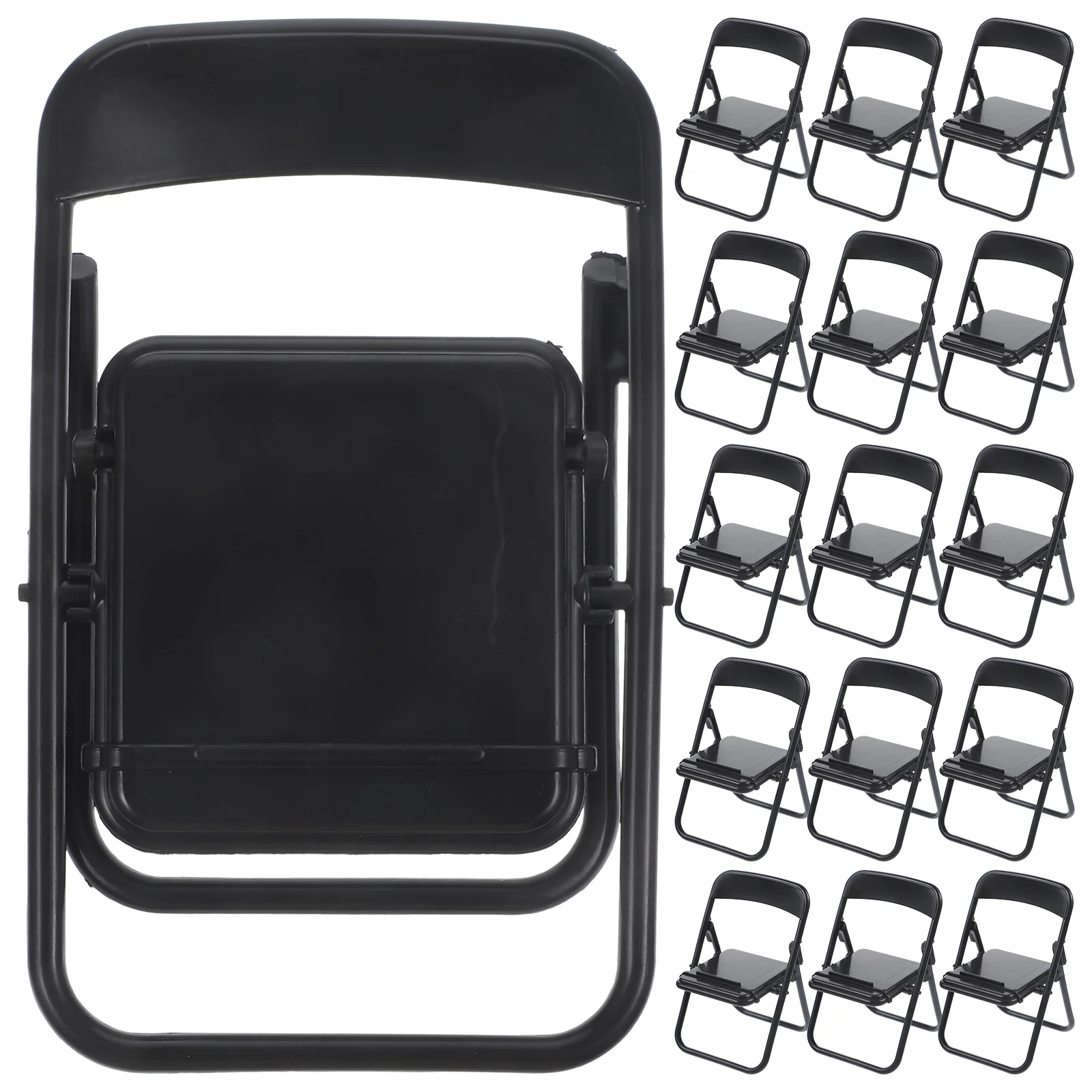 20 Pcs Folding Chair Furniture Miniature Table Cellphone Bracket Model Stand House