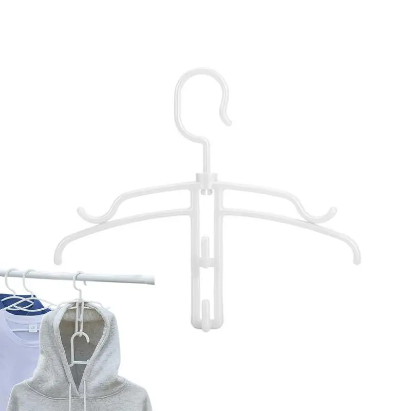 Dress Hangers for Women Clothes Hangers Drying with 2 Hooks Hoodie Hoodie Organizer Laundry Drying Frame Clothes Drying Solution