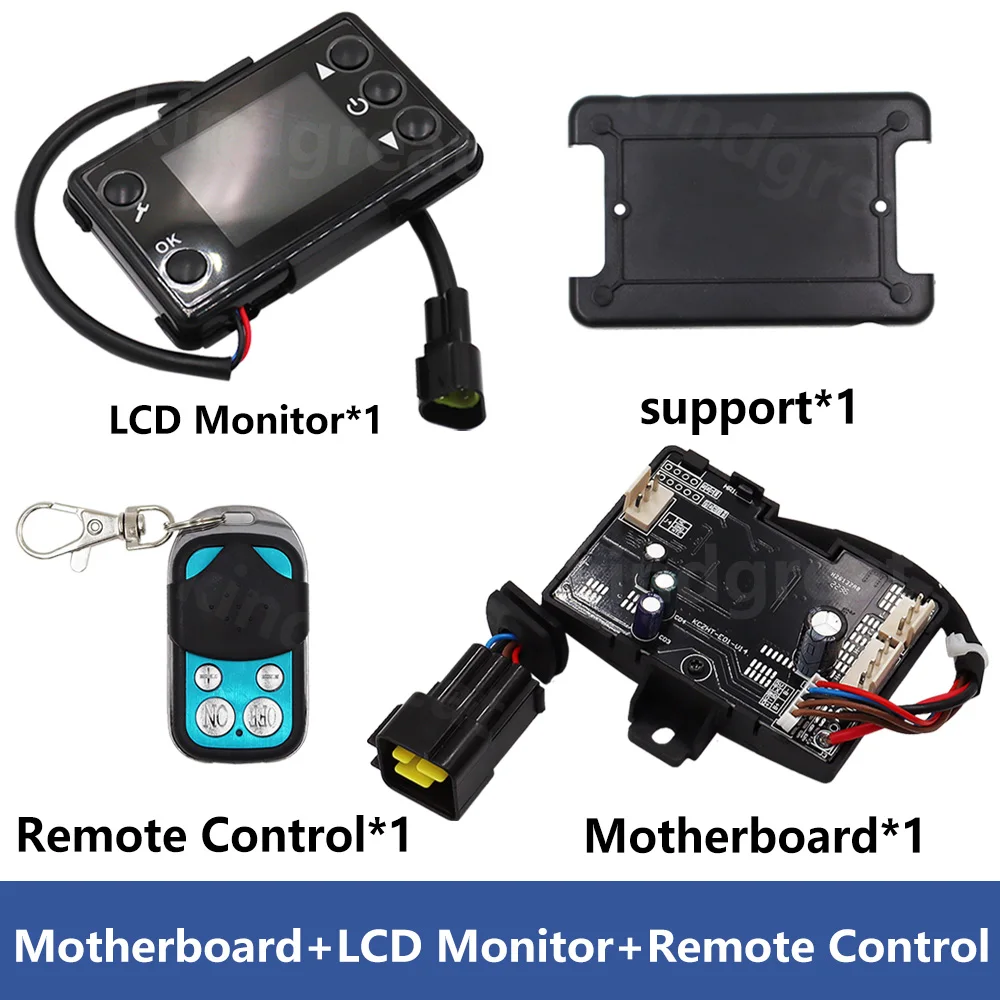 New Version And Old Version Chinese 2kw 5kw 8kw Parking Heater Motherboard + LCD Monitor Switch + Remote Controller