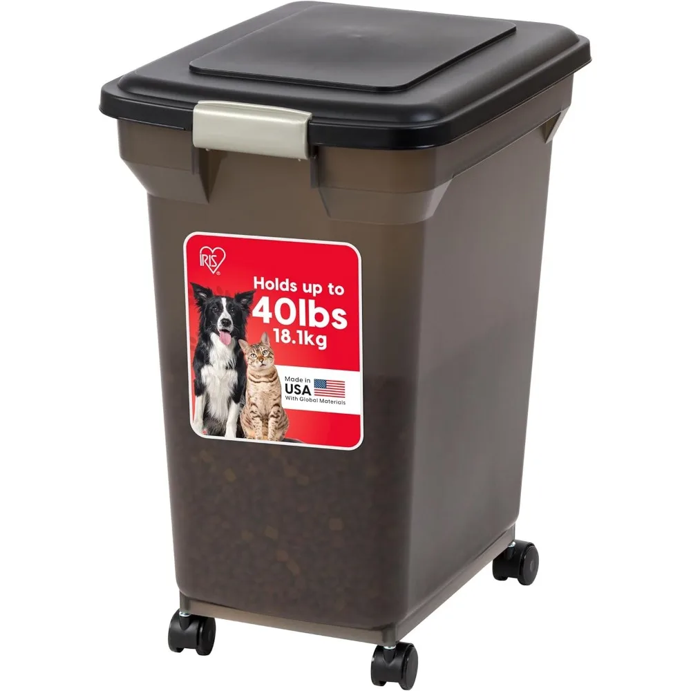 

Airtight Pet Food Storage Container with Wheels, Holds 58 lbs, BPA Free, Keeps Food Fresh and Easy to Move