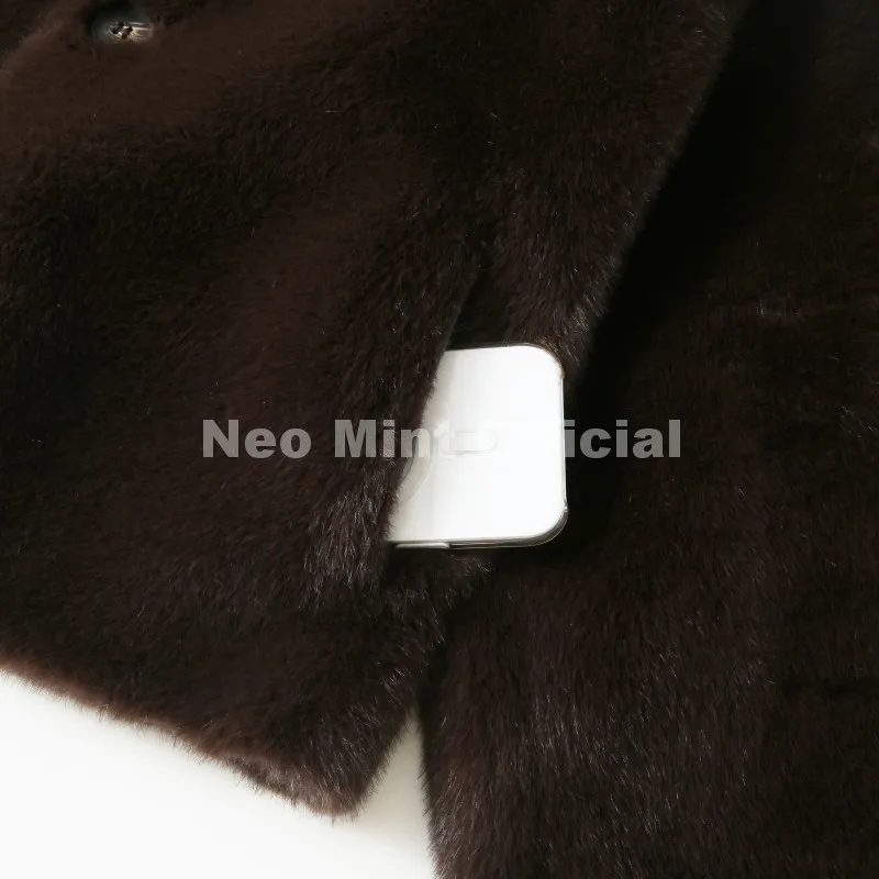 Neo Mint 2026 Winter New Windproof Shearling Jacket Women Brand Fashion Reversible Faux Mink Fur Coat Girls Short Warm Overcoat