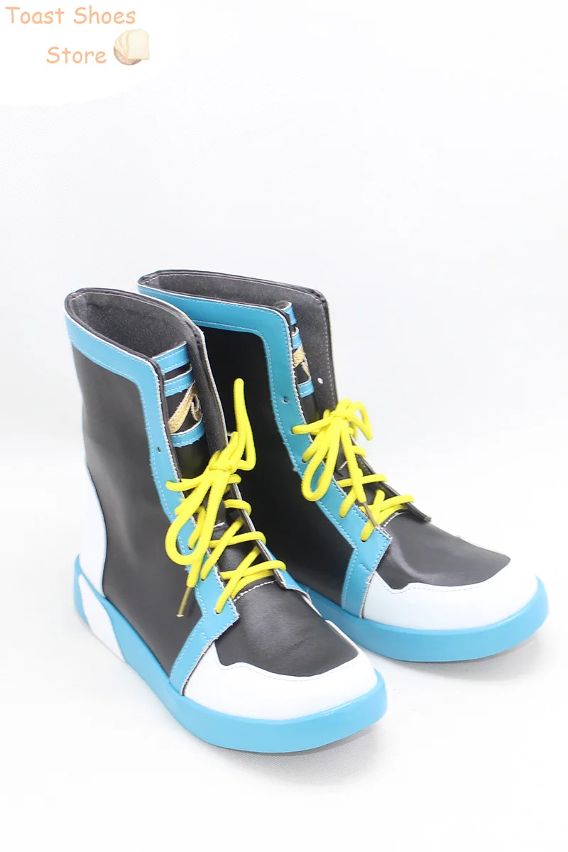 Shinonome Akito Cosplay Shoes Game Project Sekai Kleurrijke Podium Pu Lederen Schoenen Halloween Party Boots Cosplay Prop Kostuum Prop