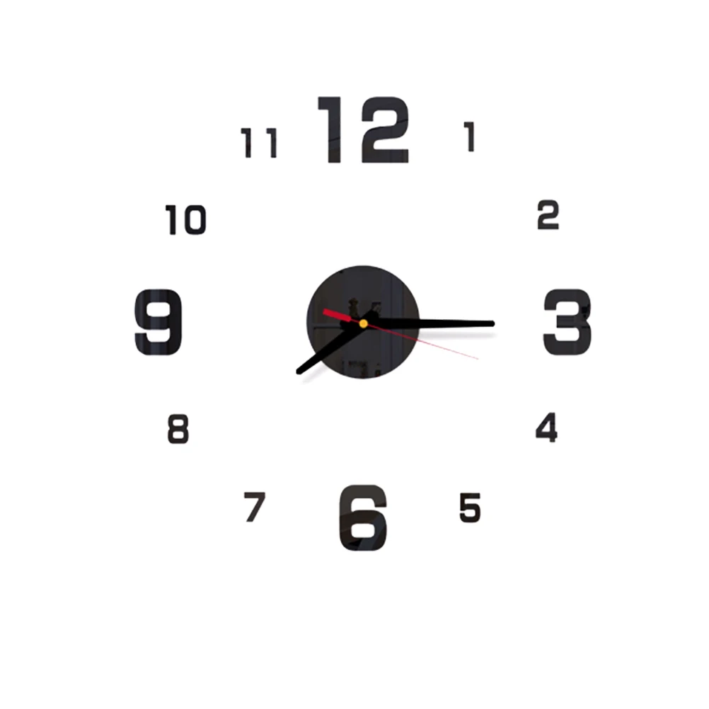 

Silent Movement Large Size Frameless Wall Clock Acrylic Mirror Diy Modern Decoration For Living Room Kitchen Bathroom