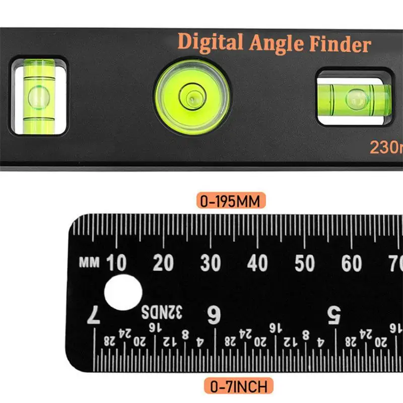 4in1 Meethoek Digitale Instrument Hoek Inclinometer Elektronische Goniometer Detector Niveau Liniaal Tool