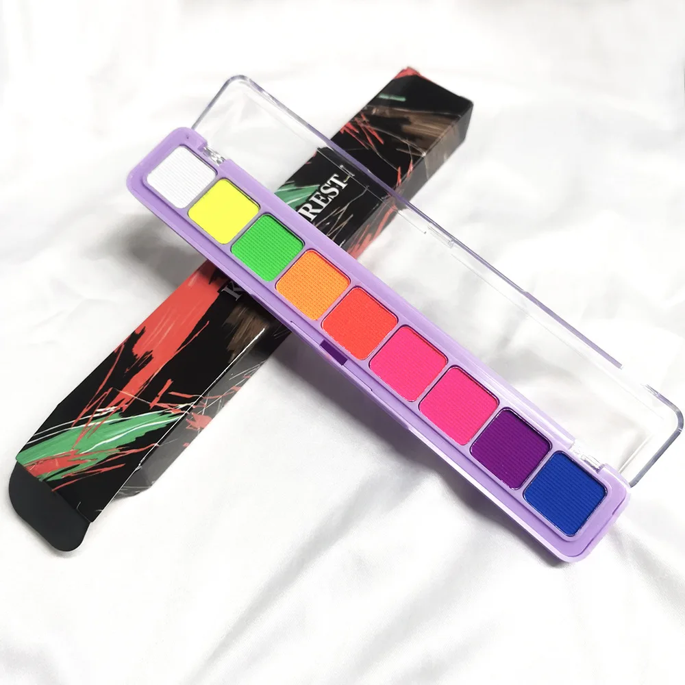 9 Colors Water Activated Eyeliner Uv Light Neon Pastels Eyeliner Pastel-Black Light Uv Reactive Eyeliner Glow In Dark Eye Liner