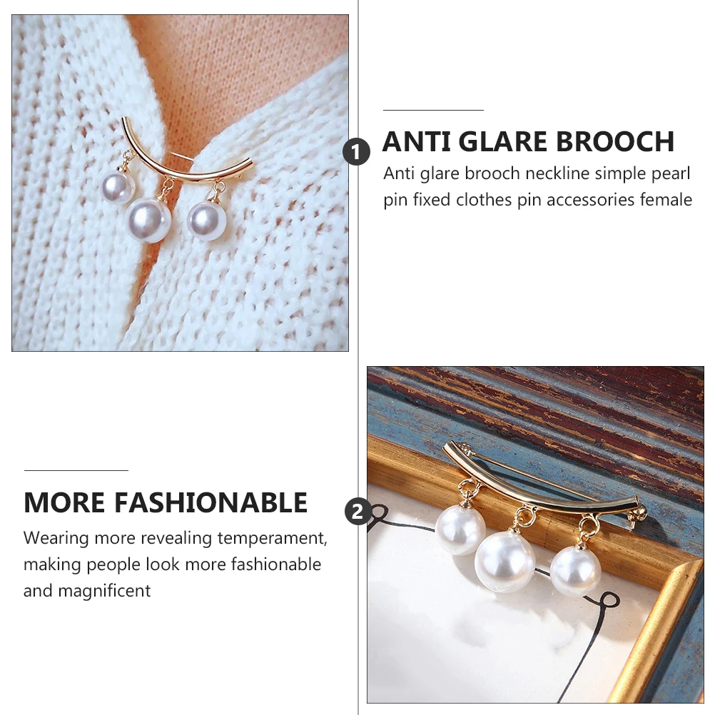 6 قطعة بروش اللؤلؤ المعدني خمر تصميم الملابس الحساسة دبوس ل وشاح شال منديل تي شيرت الخصر تحديد Peal الثدي دبابيس