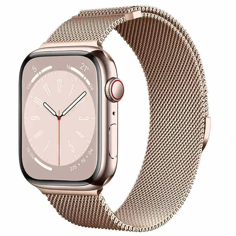 Milanese Loop do paska do zegarka Apple Watch 44mm 45mm 40mm 41mm 38-42mm bransoletka iwatch series 9 8 7 6 SE 5 4 3 ultra 2 49mm pasek