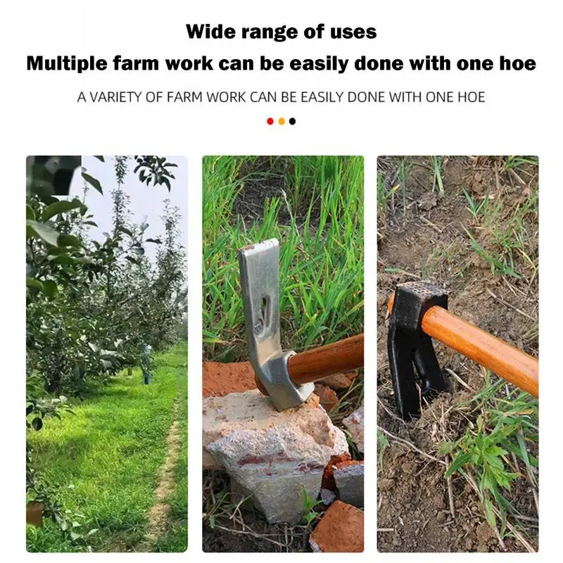 Planting Farming Gardening Hoe Lightweight Pointed Hand Gardening Tool  Household Garden Hoe Steel Weeding Hoe  Deep Digging Hoe