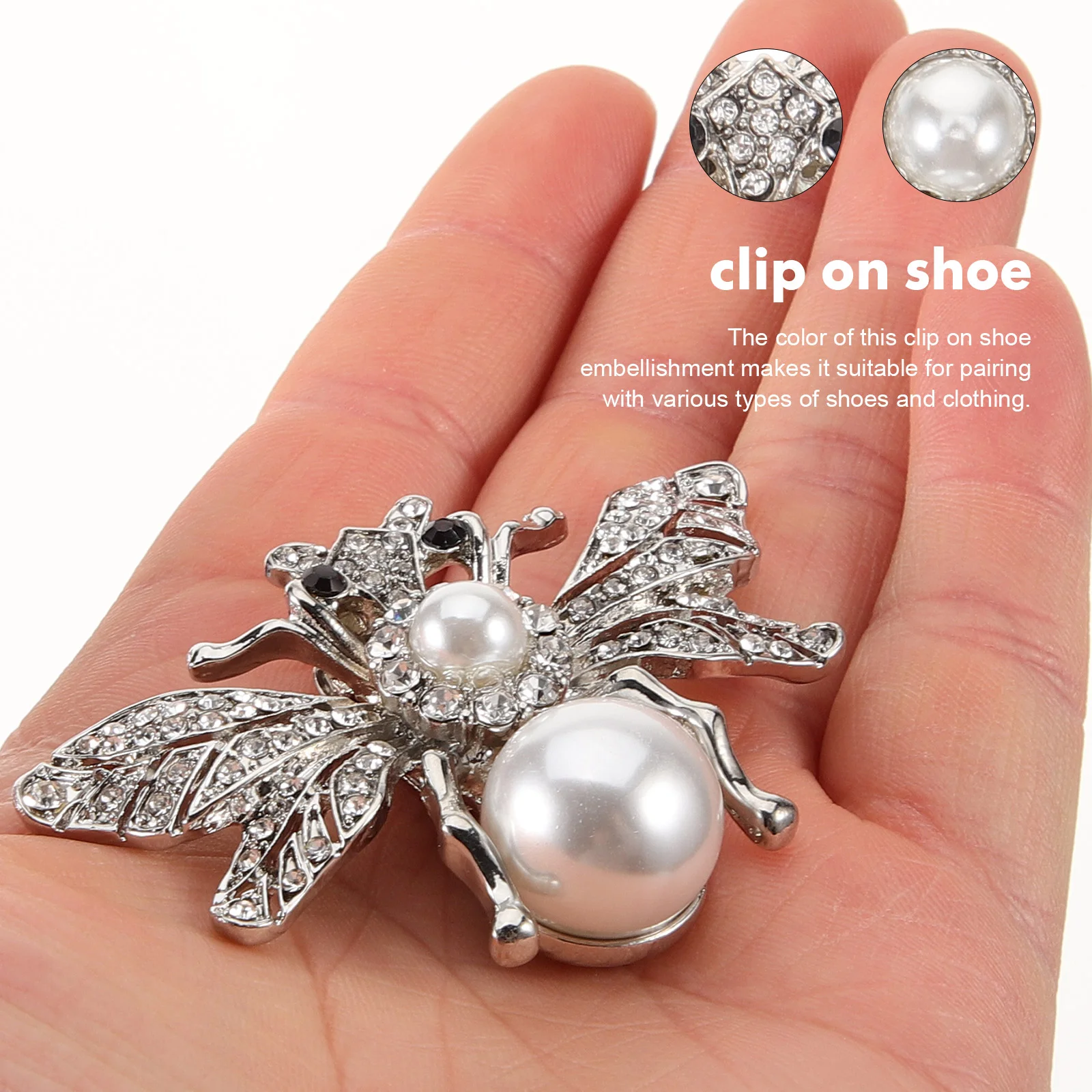 Upper Decorative Clip High Heel Boots Shoe Clips Bridal Rhinestones Crystal Metal Zinc Alloy Buckle Mother for Women