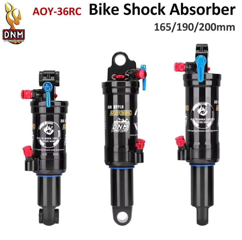 DNM AOY-36RC Bicycle Shock Absorber 165mm 190mm 200mm  Aluminum Alloy Air Suspension MTB Mountain Bike Rear Shock