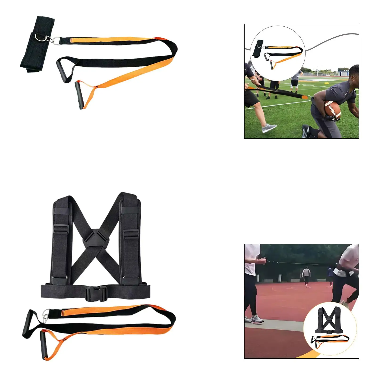 Resistance Bands Kit Sprint Bungee Quick Release Nylon Webbing Rope for Acceleration and Leg Drive