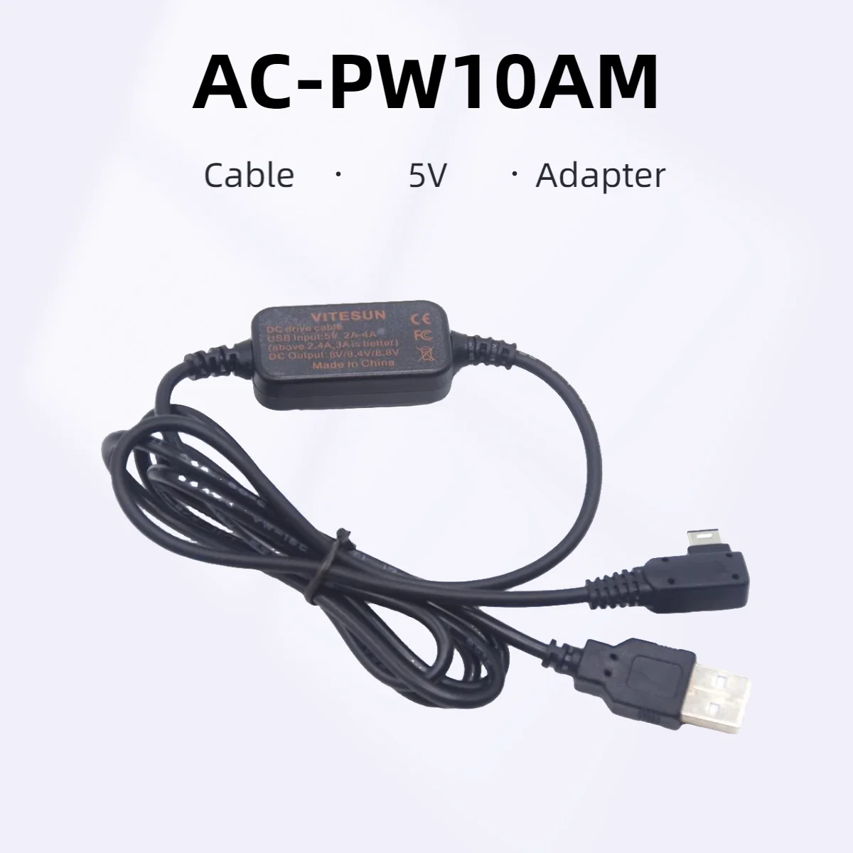 

AC-PW10AM 5V USB Cable Adapter For Sony A77 A99 A100 A200 A290 A350 A380 A390 A450 A550 A700 A850 A900 Nex-VG10​NEX-FS700, NEXFS