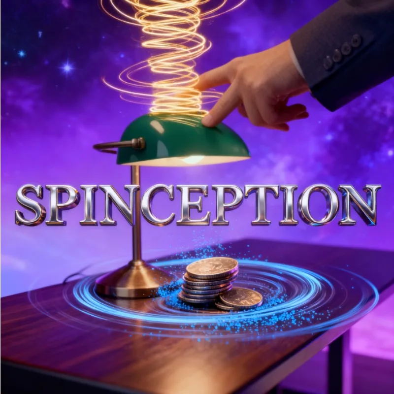SPINCEPTION Visual Coin Magic Trick Spinner Gimmick Viral Illusion Prop for Magicians Close-Up Street Performance Magia