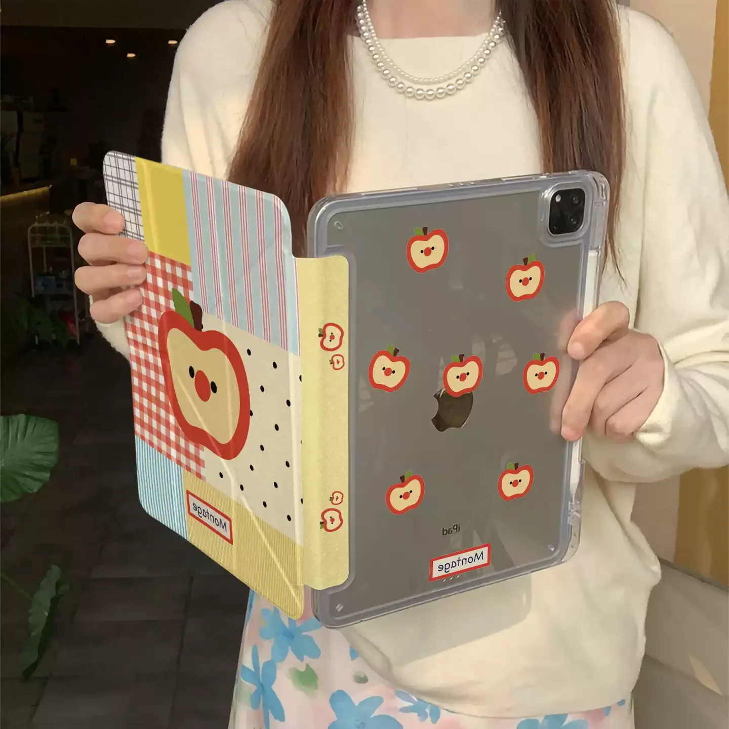 Cartoon Red Nose Aapple Tablet Case For iPad Pro 11 12.9 13 M2 M4 M3 M5 Shell 8.3 9.7 10.2 5/6/7/8/9/10/11th Air 3 4 5 6 7 Cover