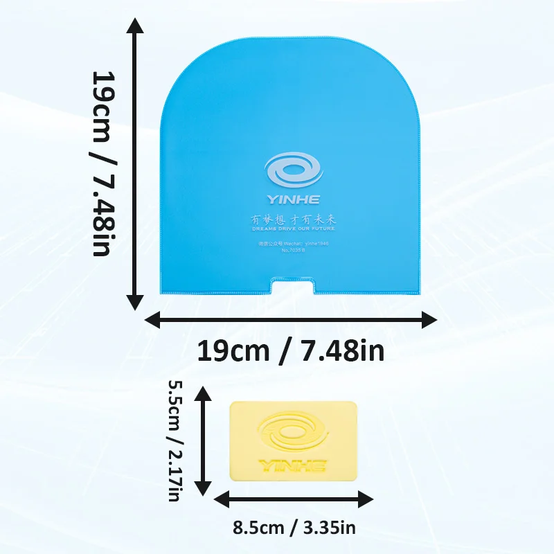 YINHE مضرب تنس طاولة متكامل على شكل حرف U، طبقة حماية كاملة، إسفنجة تنظيف ممتازة، مجموعة العناية المطاطية بينج بونج بات