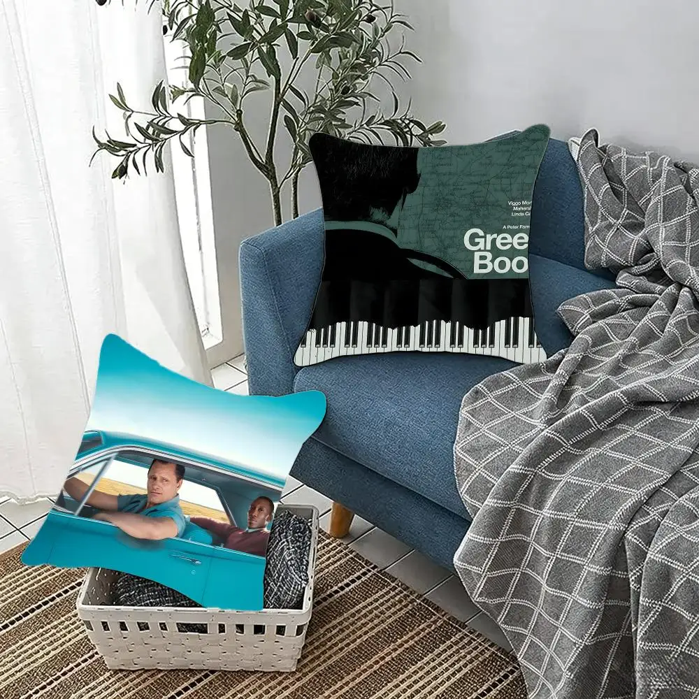 Thoughtful Filmdrama G-Green Book Cushion Cover Fluffy velvet Nordic style plush Living room sofa decorative