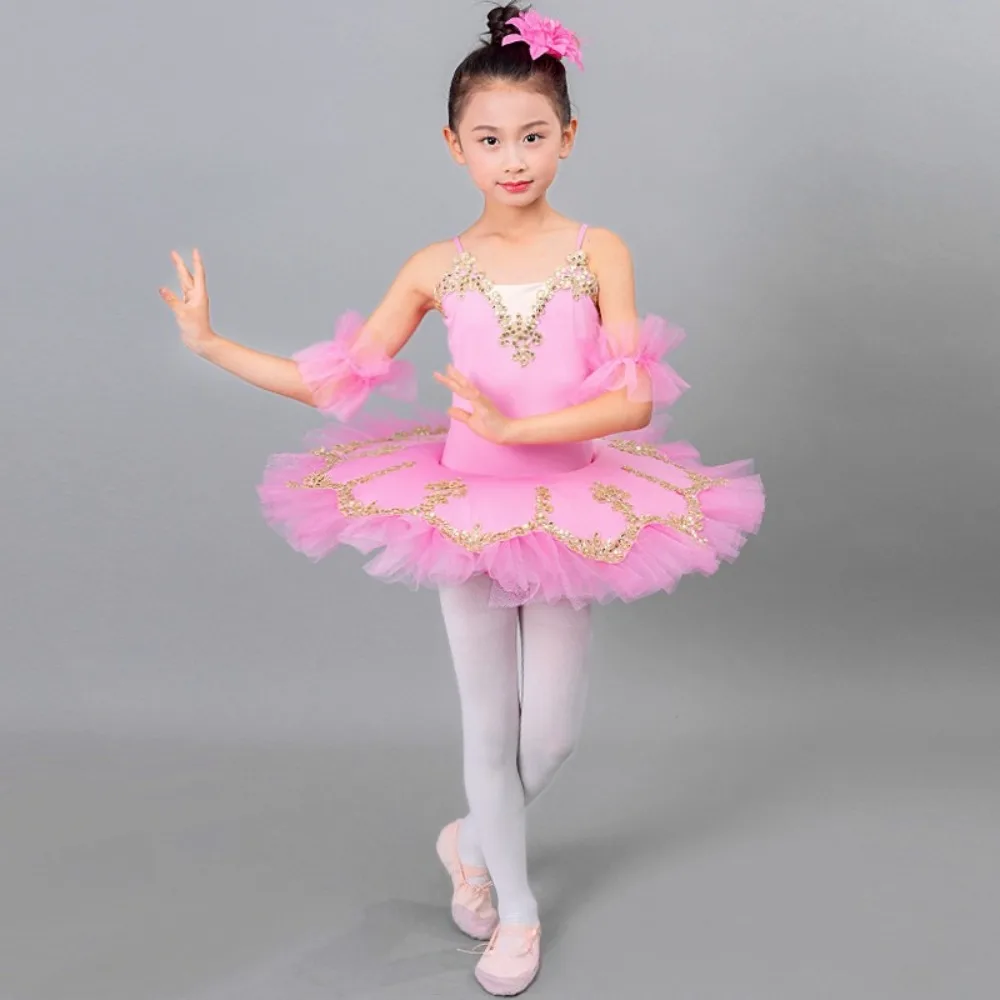 Performance Fairy Ballet Tutu Leotards for Girls Dress Dance Wear Stage Costumes Kids Clothes Children Clothing Summer Princess