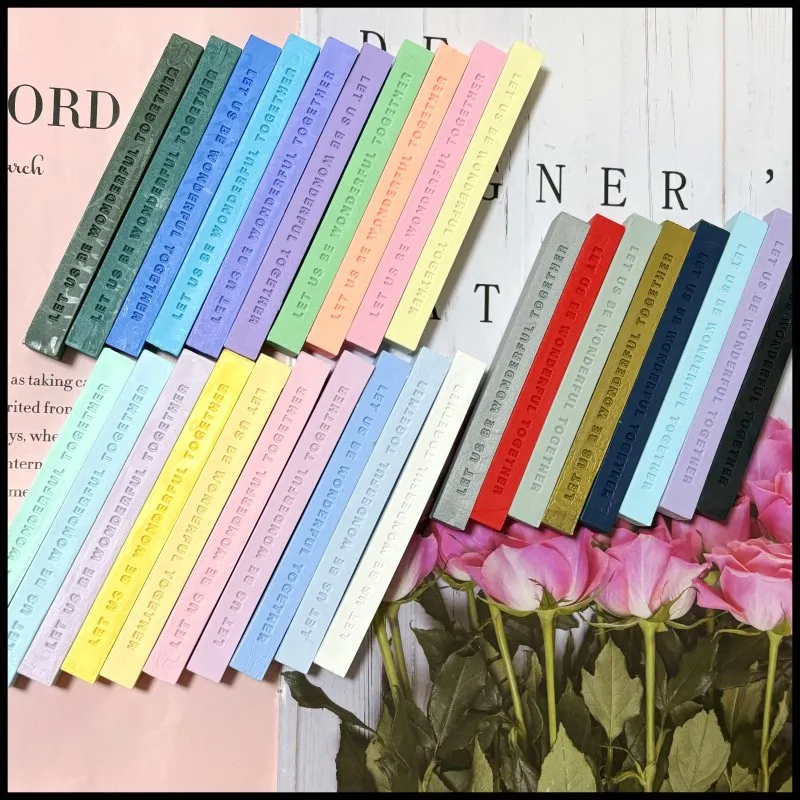 10pcs Matte Matte Lacquer Wax Strip Macaron Square Mixed Color Handmade Diy Wedding Invitation Gift Decoration