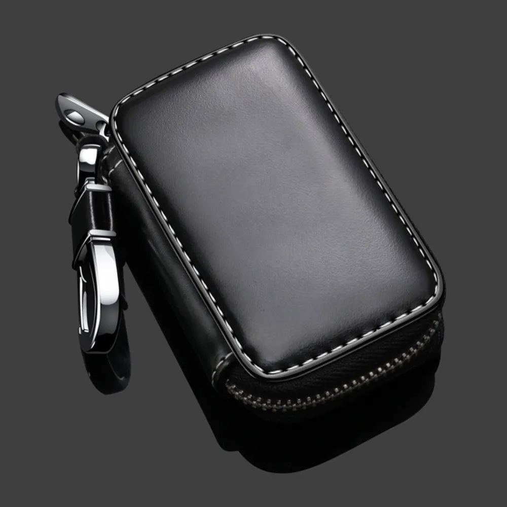 New Leather Keychain Pouch Zipper Bag Storage Bag Car Key Case Cover Key Wallets Key Holder Organizer Men Women