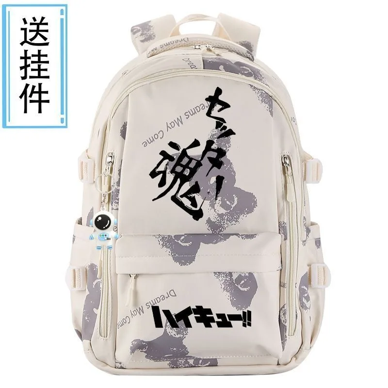 Breathable mesh, 31×44×19cm Black Blue Grey Red, Haikyuu, Student Kids Teens School Bags, Anime Backpacks Girls Boys